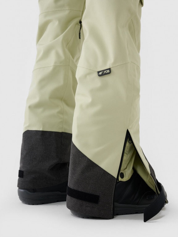 Damskie spodnie snowboardowe 4F 4FWAW24TFTRF701 - zielone