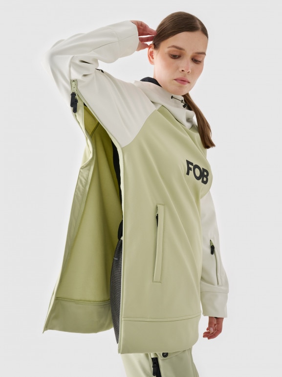 Damska bluza snowboardowa 4F 4FWAW24TSOFF289 - zielona