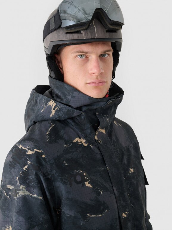 Męska kurtka snowboardowa 4F 4FWAW24TTJAM509 - multikolor