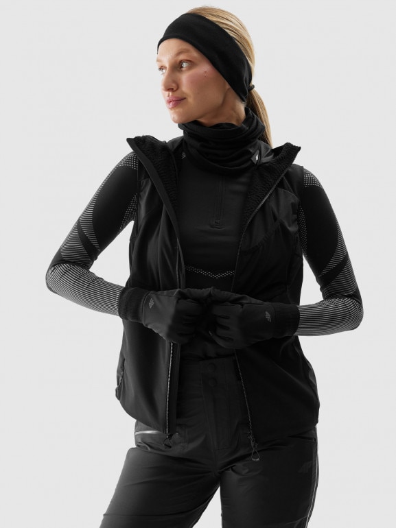 Damski bezrękawnik trekkingowy Primaloft Active 4F 4FWAW24TVJAF165 - czarny