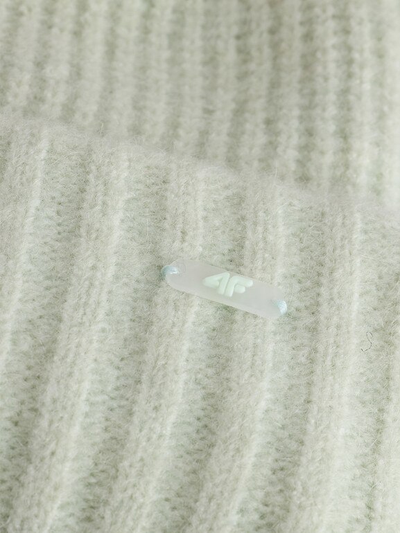 Damska czapka zimowa 4F 4FWAW25ACAPF568 - turkusowa