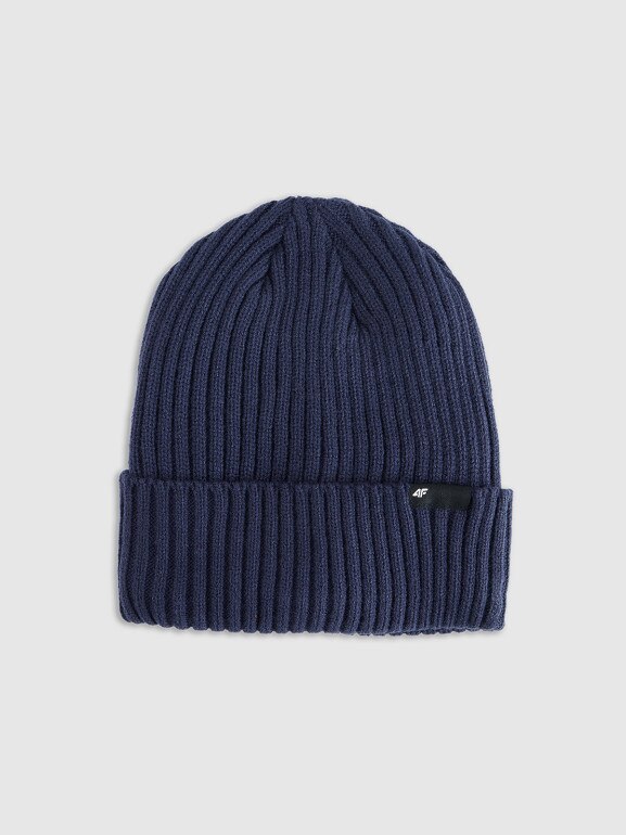 Męska czapka zimowa 4F 4FWAW25ACAPM673 - granatowa
