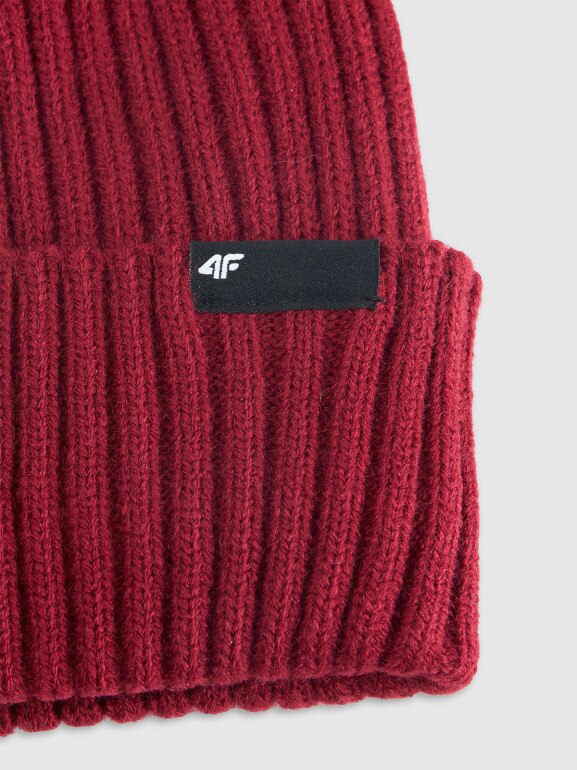Męska czapka zimowa 4F 4FWAW25ACAPM673 - czerwona