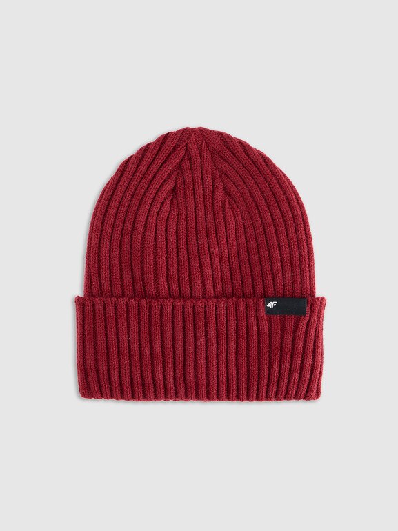 Męska czapka zimowa 4F 4FWAW25ACAPM673 - czerwona