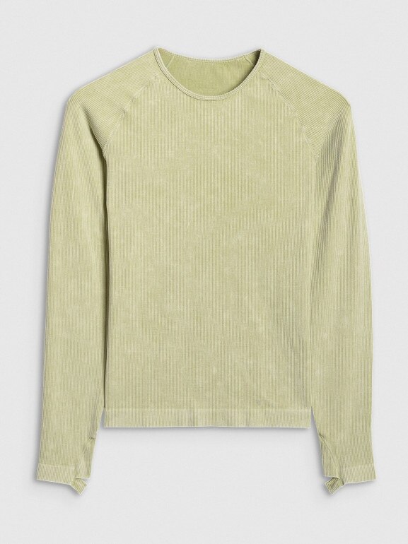 Damski longsleeve do jogi i pilatesu 4F 4FWAW25TFLOF429 - zielony