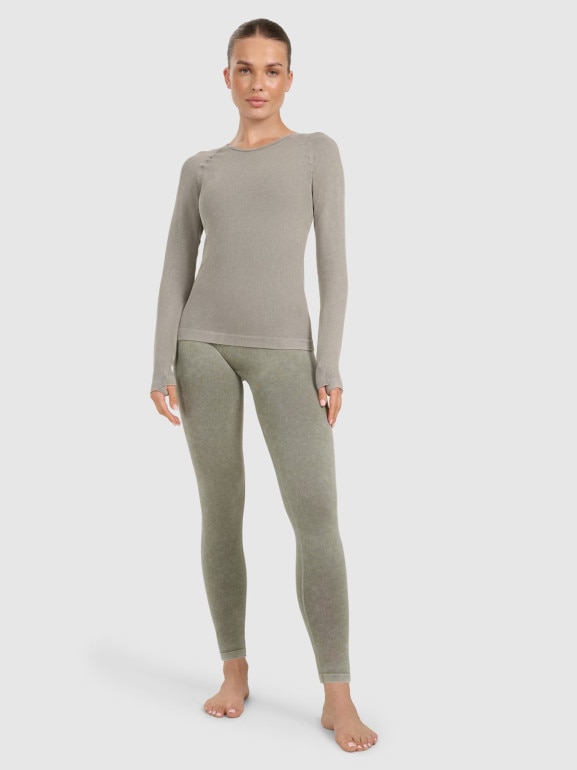Damski longsleeve do jogi i pilatesu 4F 4FWAW25TFLOF429 - szary