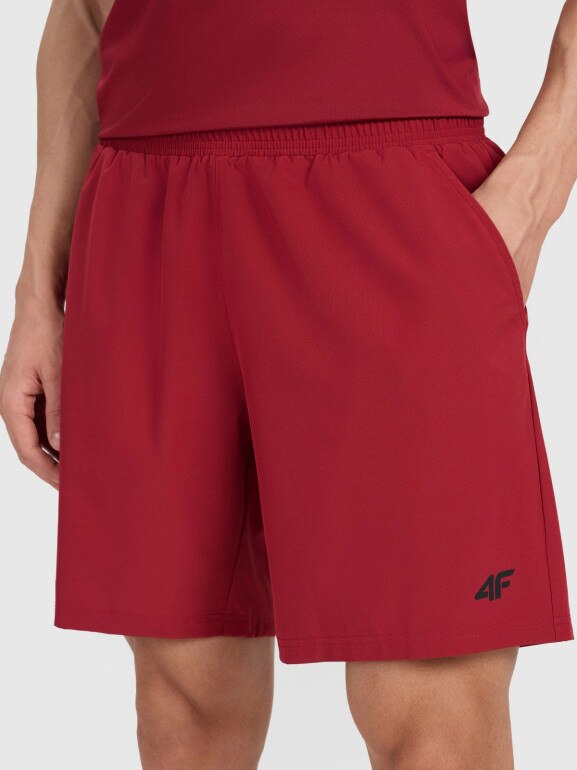 Męskie spodenki treningowe 4F 4FWAW25TFSHM1040 - czerwone
