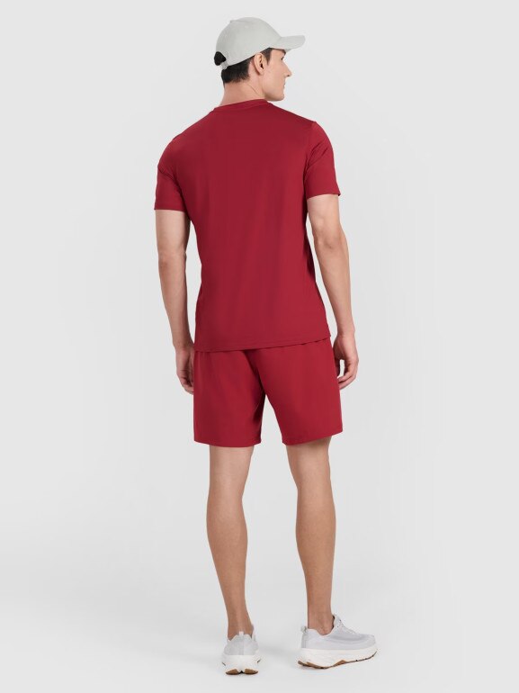 Męskie spodenki treningowe 4F 4FWAW25TFSHM1040 - czerwone