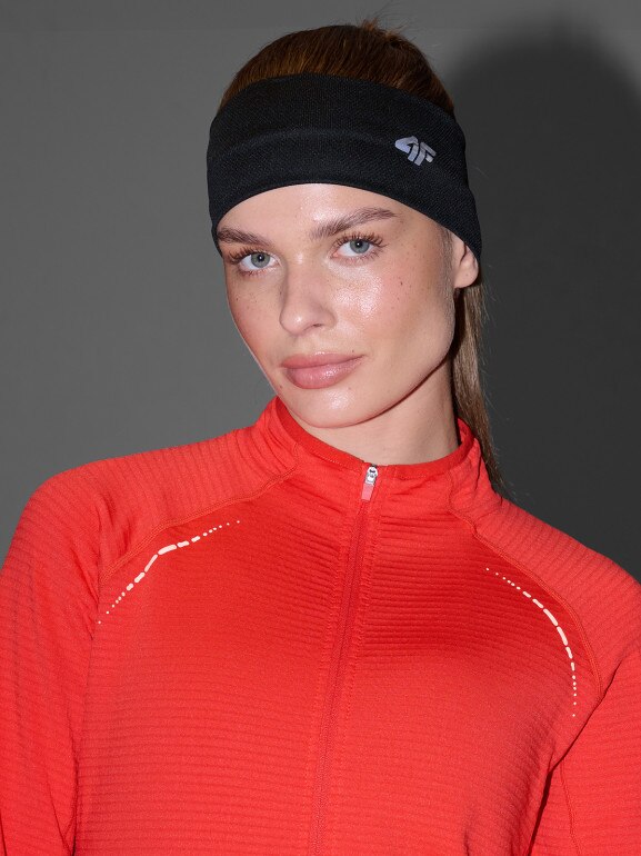 Damska bluza do biegania 4F 4FWAW25TFSWF577 - czerwona