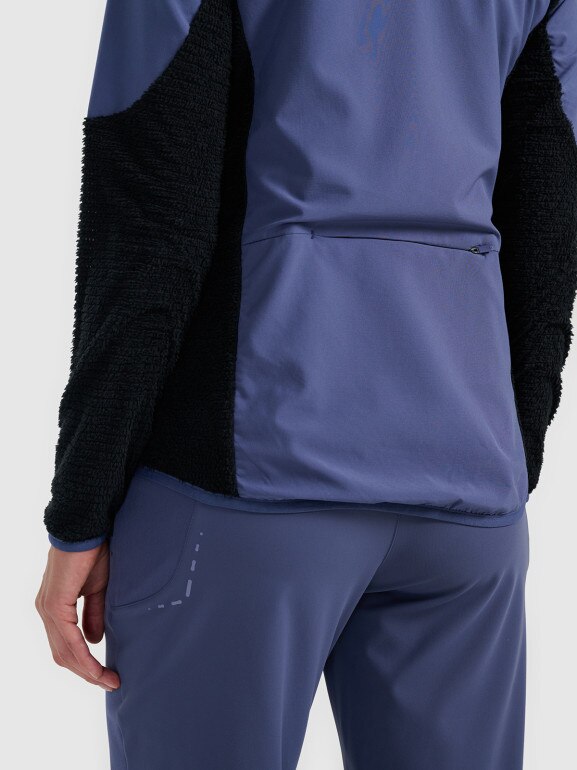 Damska bluza do biegania w terenie 4F 4FWAW25TFSWF584 - granatowy