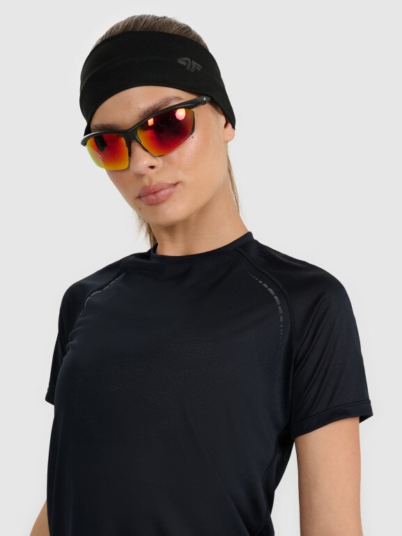 Damska koszulka do biegania 4F 4FWAW25TFTSF1502 - czarna