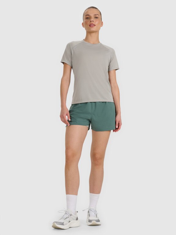 Damska koszulka do biegania 4F 4FWAW25TFTSF1502 - szara