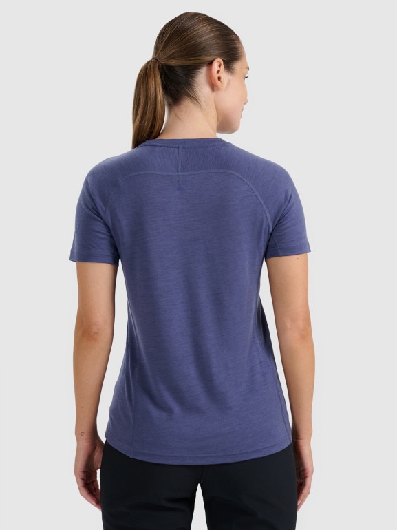 Damska koszulka trekkingowa 4F 4FWAW25TFTSF1527 - granatowa