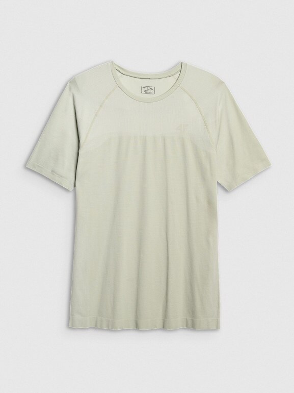 Męska koszulka treningowa 4F 4FWAW25TFTSM1845 - turkusowa