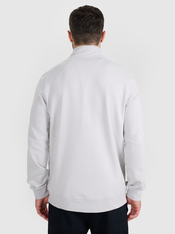 Męska bluza nierozpinana bez kaptura 4F 4FWAW25TSWSM1902 - szara