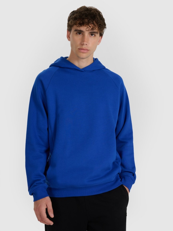 Męska bluza nierozpinana bez kaptura 4F 4FWAW25TSWSM1946 - niebieska