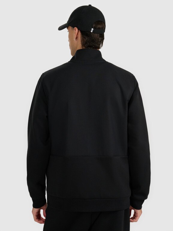 Męska bluza nierozpinana bez kaptura 4F 4FWAW25TSWSM1947 - czarna