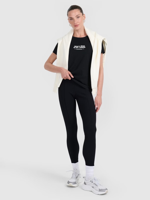 Damski t-shirt z nadrukiem 4F 4FWAW25TTSHF2322 - czarny