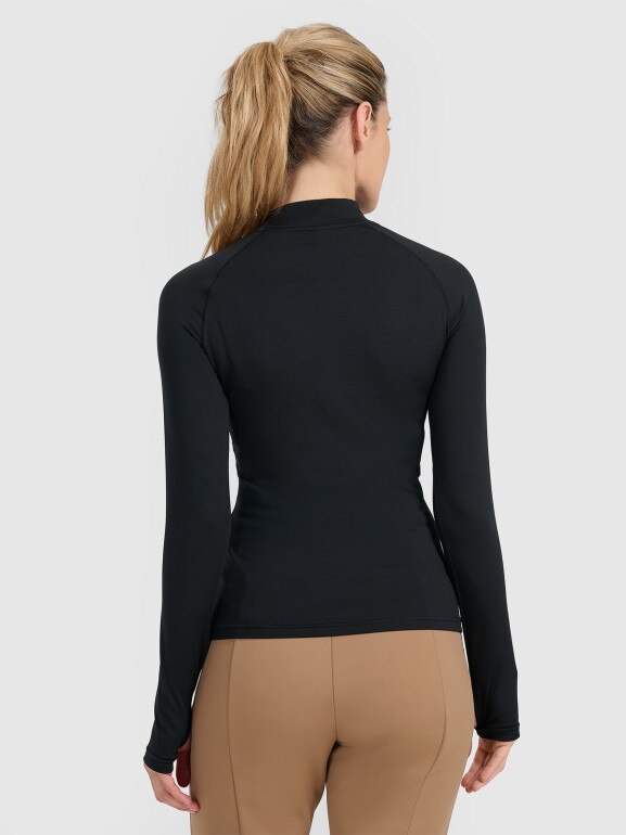 Damska bielizna termiczna ocieplana (góra) 4F 4FWAW25UBRUF093 - czarna