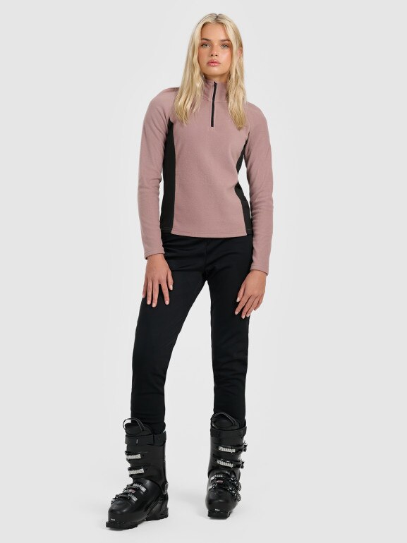 Damska bielizna termiczna polarowa (góra) 4F 4FWAW25UFLEF064 - beżowa