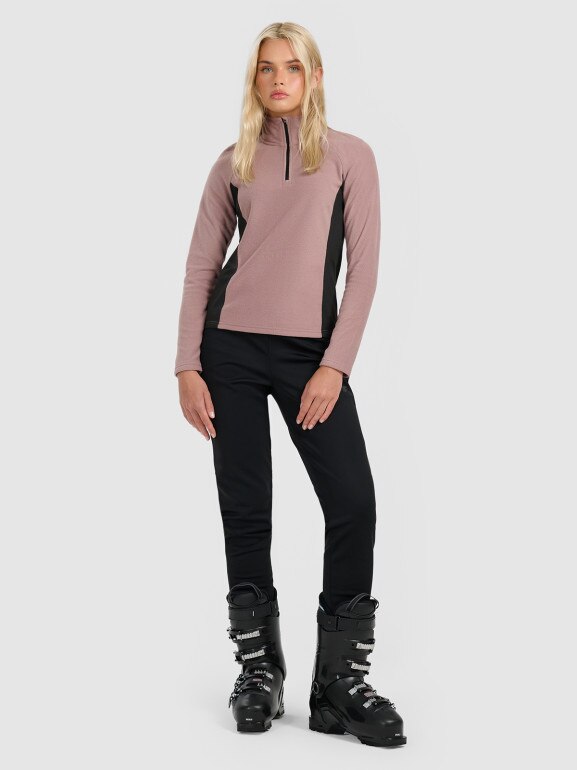 Damska bielizna termiczna polarowa (góra) 4F 4FWAW25UFLEF064 - beżowa