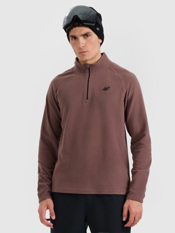 Męska bielizna termiczna polarowa (góra) 4F 4FWAW25UFLEM065 - brązowa