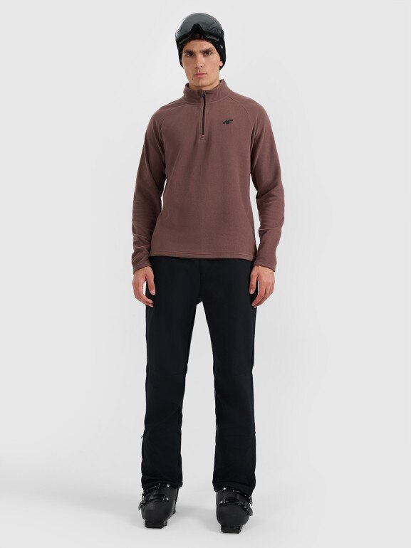 Męska bielizna termiczna polarowa (góra) 4F 4FWAW25UFLEM065 - brązowa