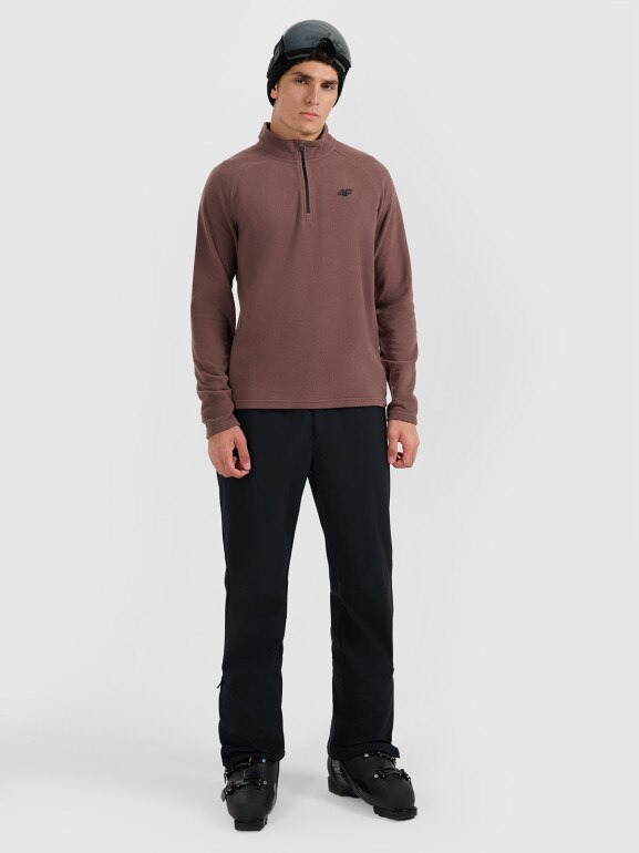 Męska bielizna termiczna polarowa (góra) 4F 4FWAW25UFLEM065 - brązowa