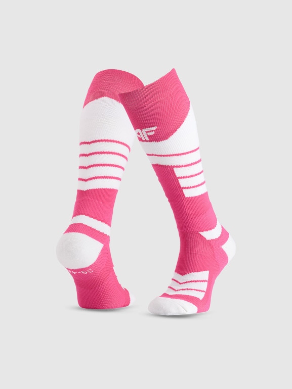 Damskie skarpety narciarskie 4F 4FWAW25UFSOF232 - różowe