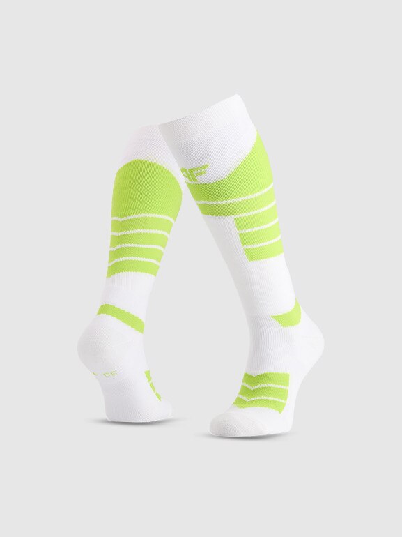 Męskie skarpety narciarskie 4F 4FWAW25UFSOM236 - białe