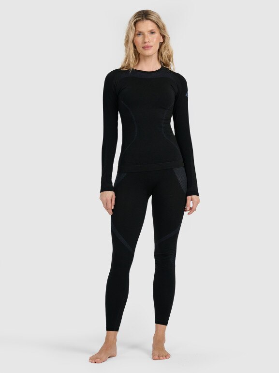 Damska bielizna termoaktywna (góra) 4F 4FWAW25USEAF201 - czarna