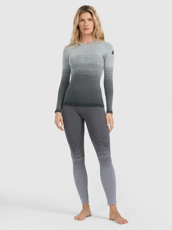 Damska bielizna termoaktywna (góra) 4F 4FWAW25USEAF212 - szara