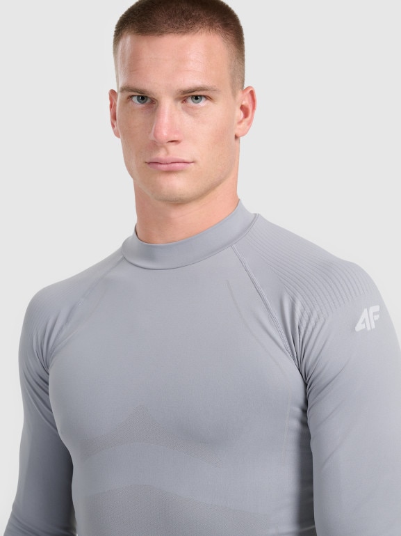 Męska bielizna termoaktywna (góra) 4F 4FWAW25USEAM224 - szara