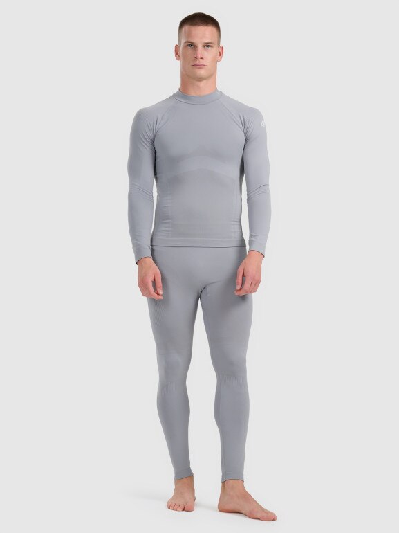 Męska bielizna termoaktywna (góra) 4F 4FWAW25USEAM224 - szara