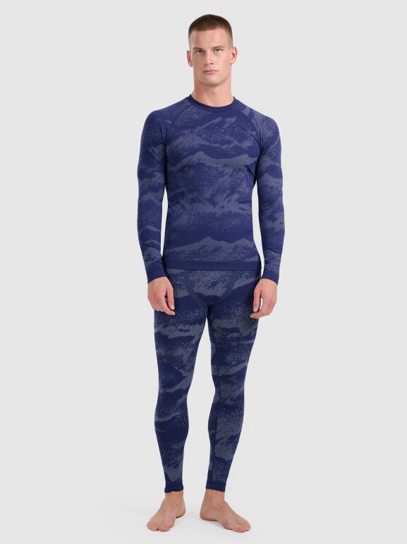 Męska bielizna termoaktywna (góra) 4F 4FWAW25USEAM227 - granatowa