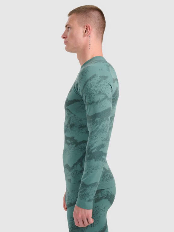 Męska bielizna termoaktywna (góra) 4F 4FWAW25USEAM227 - zielona