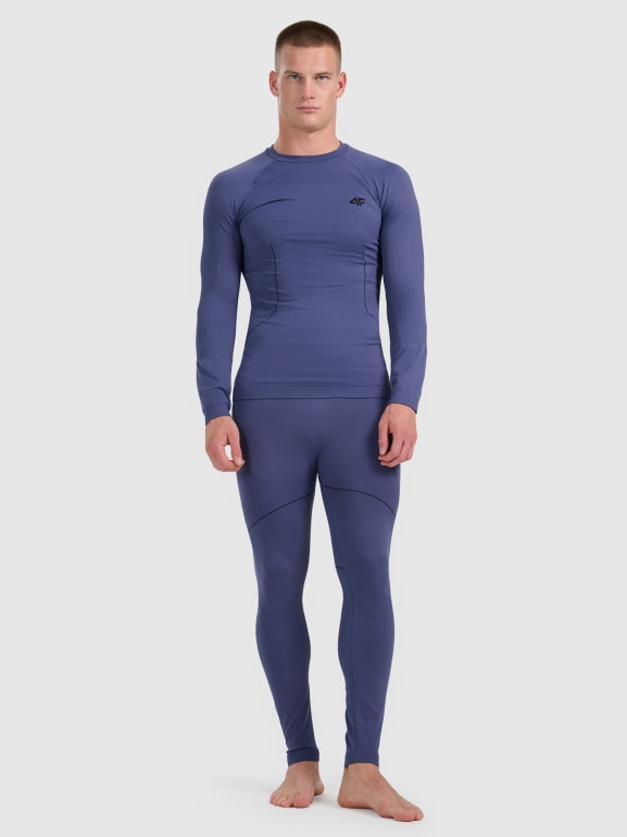 Męska bielizna termoaktywna (góra) 4F 4FWAW25USEAM233 - granatowa
