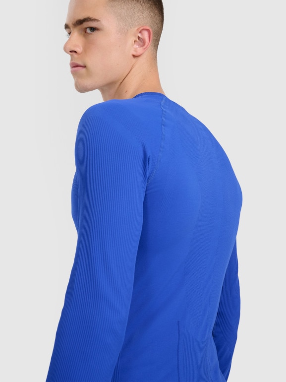 Męska bielizna termoaktywna (góra) 4F 4FWAW25USEAM233 - niebieska