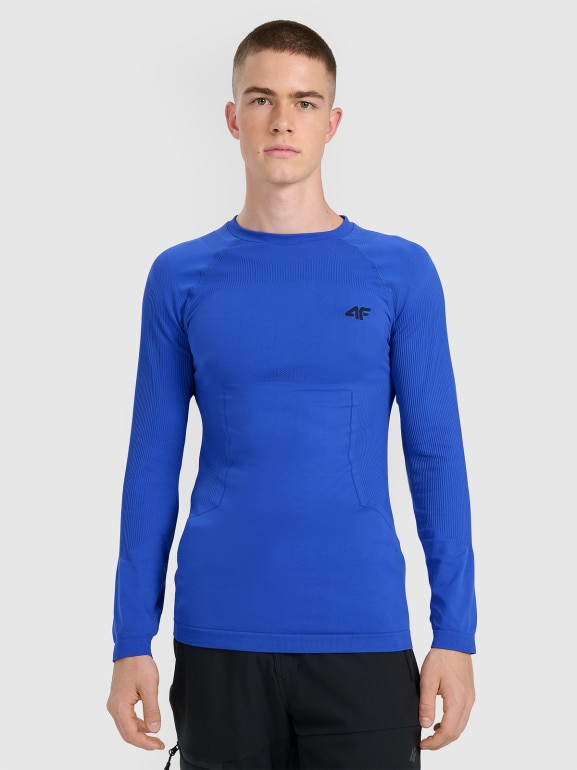 Męska bielizna termoaktywna (góra) 4F 4FWAW25USEAM233 - niebieska