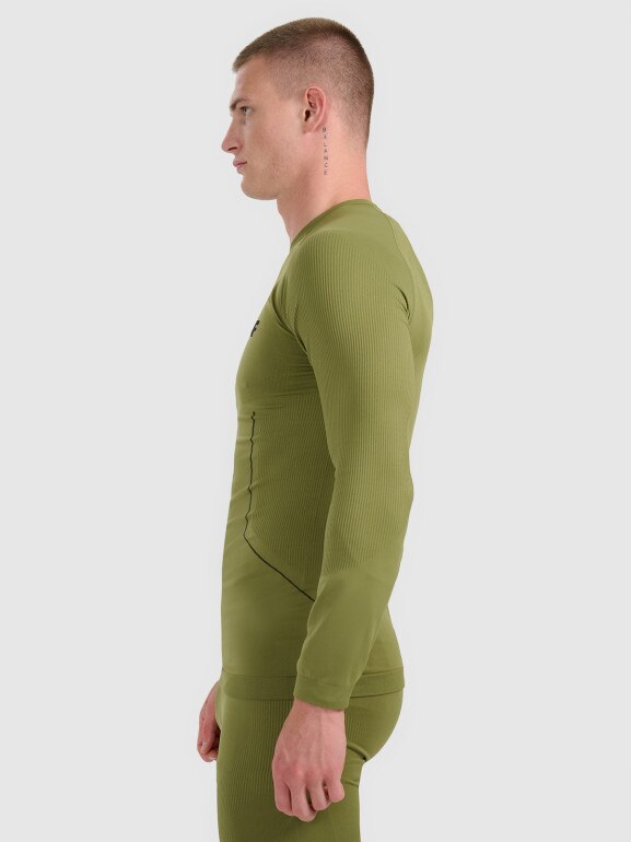 Męska bielizna termoaktywna (góra) 4F 4FWAW25USEAM233 - khaki