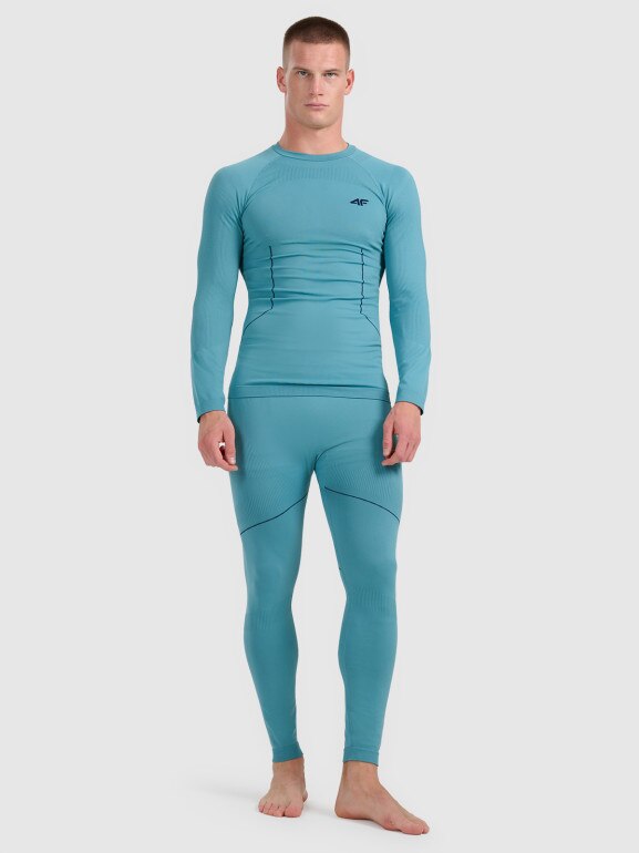 Męska bielizna termoaktywna (góra) 4F 4FWAW25USEAM233 - niebieska