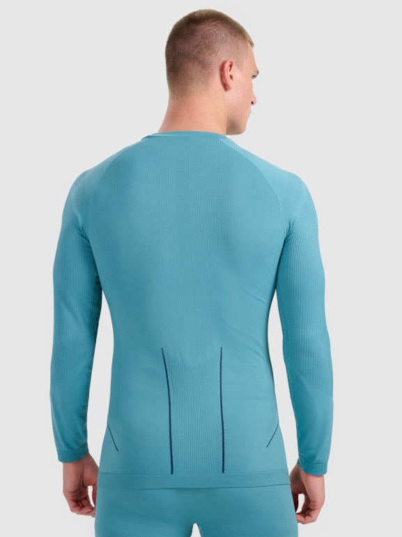 Męska bielizna termoaktywna (góra) 4F 4FWAW25USEAM233 - niebieska