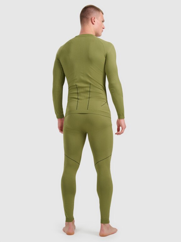 Męska bielizna termoaktywna (dół) 4F 4FWAW25USEAM234 - khaki