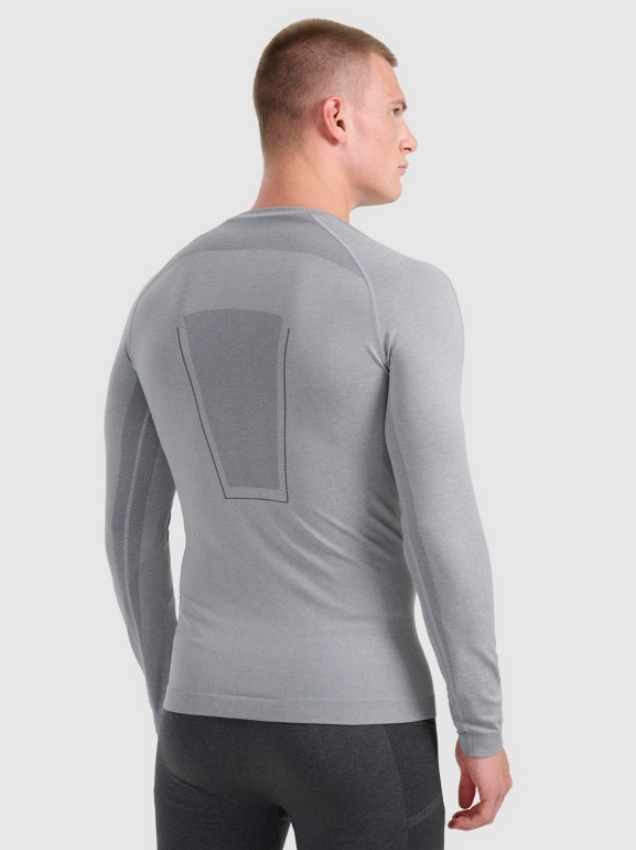 Męska bielizna termoaktywna (góra) 4F 4FWAW25USEAM237 - szara