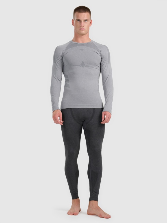 Męska bielizna termoaktywna (góra) 4F 4FWAW25USEAM237 - szara