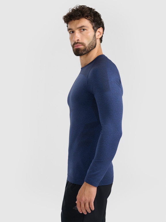Męska bielizna termoaktywna (góra) 4F 4FWAW25USEAM237 - granatowa