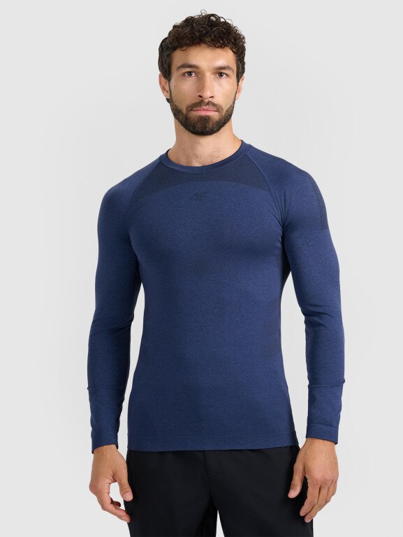 Męska bielizna termoaktywna (góra) 4F 4FWAW25USEAM237 - granatowa