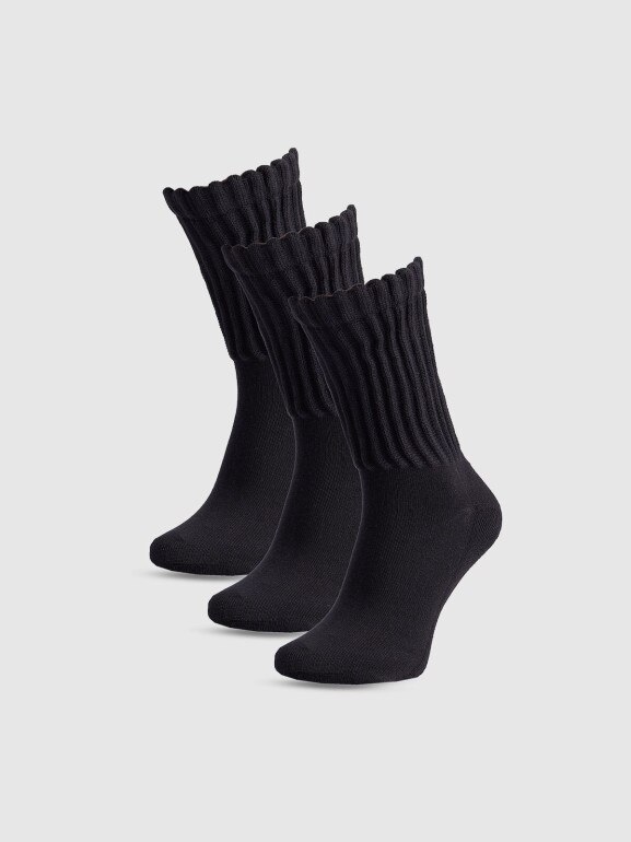 Damskie skarpetki za kostkę (3-pack) 4F 4FWAW25USOCF430 - czarne