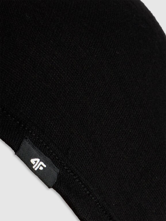 Bandana z wełny merino uniseks 4F 4FWMM00ABDAU123 - czarna