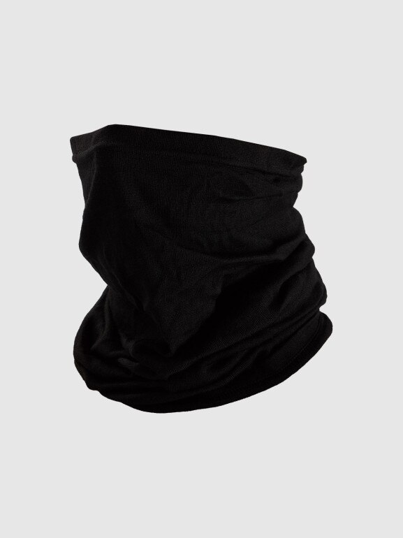 Bandana z wełny merino uniseks 4F 4FWMM00ABDAU123 - czarna